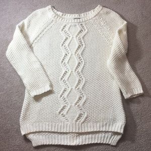 Cynthia Rowley cream cable knit sweater